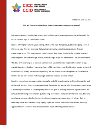 open letter from the CICC