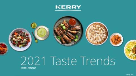 Cover of 2021 Kerry Taste Trends Report with food images