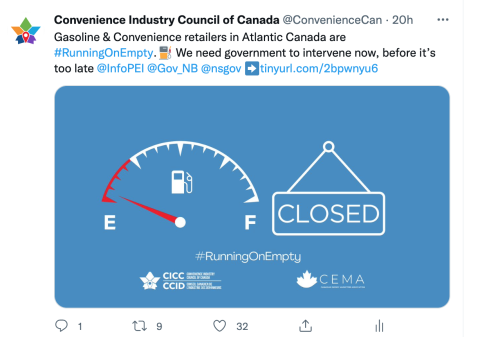 CICC Running on Empty tweet