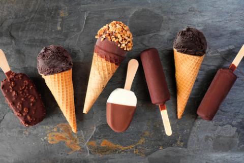 multiple ice creams cones