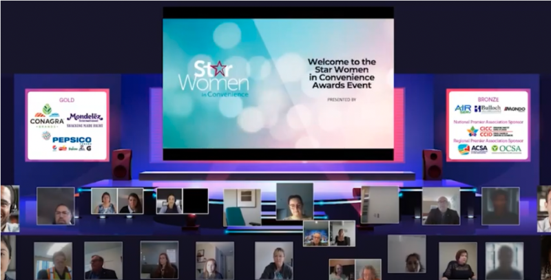 Attendees gathered virtually for the 2021 awards. 