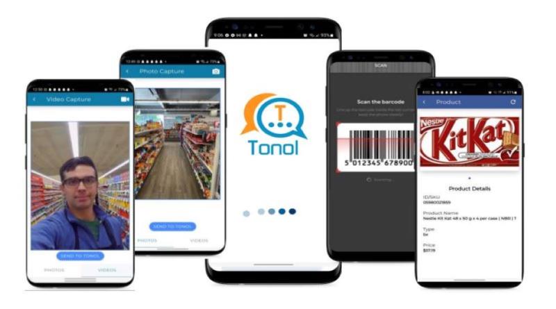 Tonol app on a smartphone