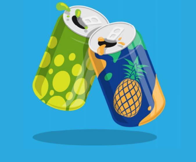 Energy Drink Graphic of Two Cans Together