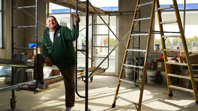 Anthony Magnini in the construction zone of his new c-store