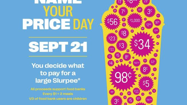 7-Eleven Slurpee Name Your Price Day 2023