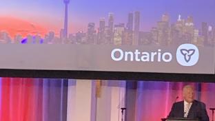 Doug Ford speaking to attendees at the CICC Summit in Toronto