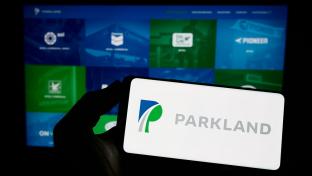 Parkland logo on phone screen