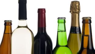 beer and wine bottles
